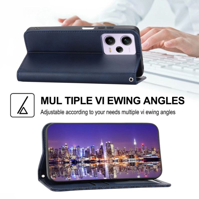 Capa De Celular Para Xiaomi Redmi Note 12 Pro Flip Estilo Couro Padrão 3d