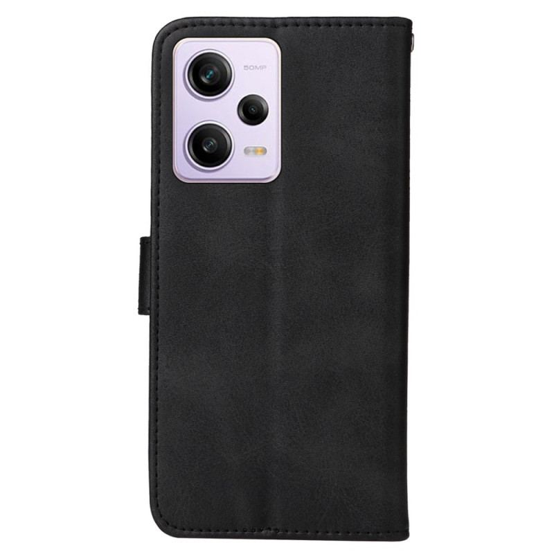 Capa Flip Para Xiaomi Redmi Note 12 Pro De Cordão Simples Com Alça