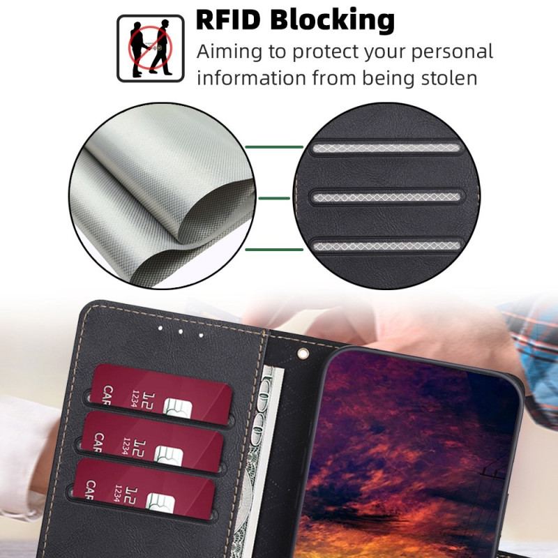 Capa Flip Para Xiaomi Redmi Note 12 Pro Rfid Clássico