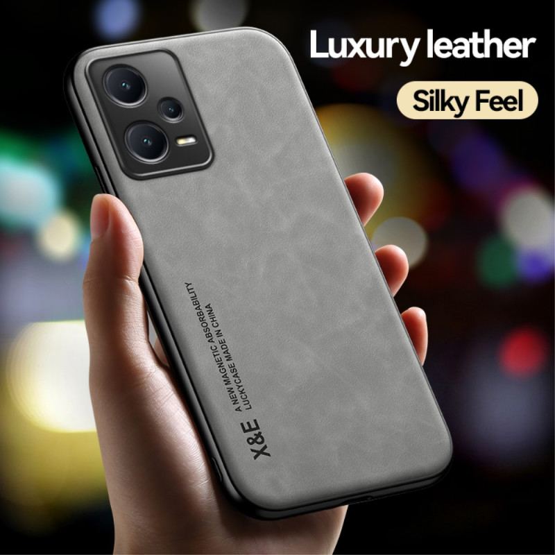 Capa Para Xiaomi Redmi Note 12 Pro Couro Efeito Couro X&e