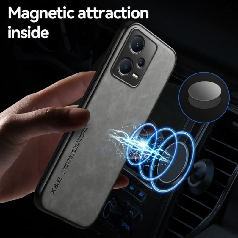 Capa Para Xiaomi Redmi Note 12 Pro Couro Efeito Couro X&e