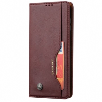 Capa De Celular Para Samsung Galaxy S23 5G Flip Titular De Cartão De Couro Sintético