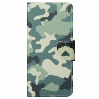 Capa De Couro Para Samsung Galaxy S23 5G Camuflar