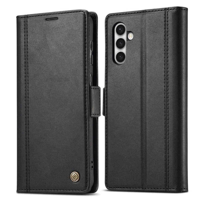 Capa De Couro Para Samsung Galaxy S23 5G Fecho Duplo Lc.imeeke