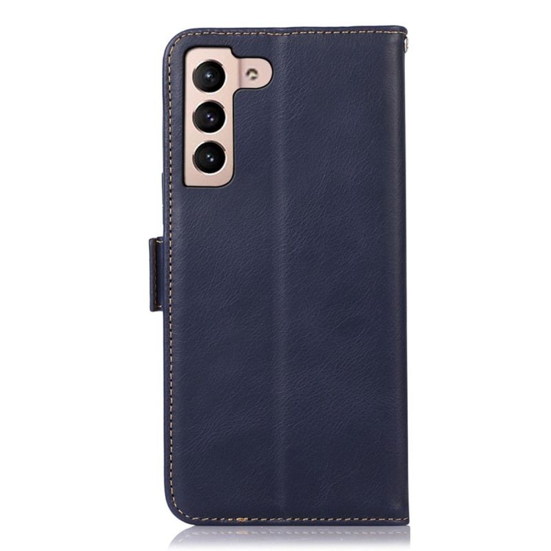 Capa De Couro Para Samsung Galaxy S23 5G Função Rfid De Couro Genuíno