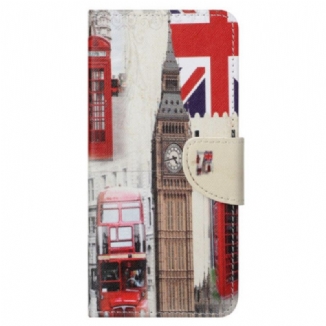 Capa De Couro Para Samsung Galaxy S23 5G Londres