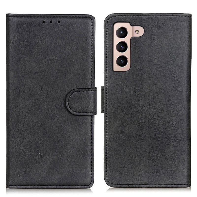 Capa Em Pele Para Samsung Galaxy S23 5G Couro Sintético Fosco