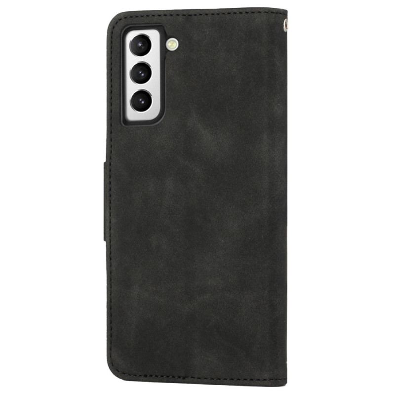 Capa Flip Para Samsung Galaxy S23 5G Estilo Vintage De Couro