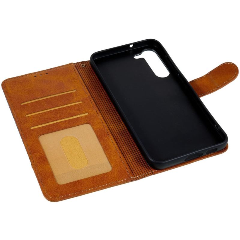 Capa Flip Para Samsung Galaxy S23 5G Jeans