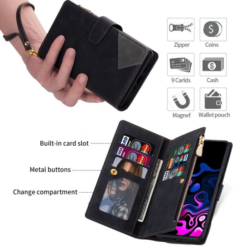 Capa Flip Para Samsung Galaxy S23 5G Capa Tipo Carteira De Cordão Carteira Alça Completa
