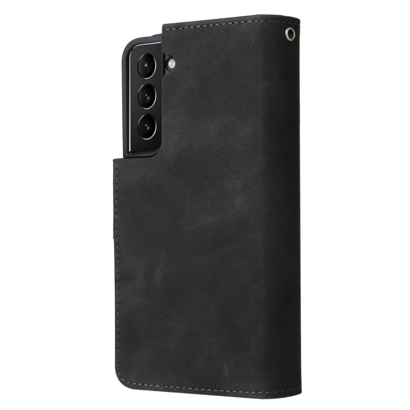 Capa Folio Para Samsung Galaxy S23 5G Com Bolsa De Zíper