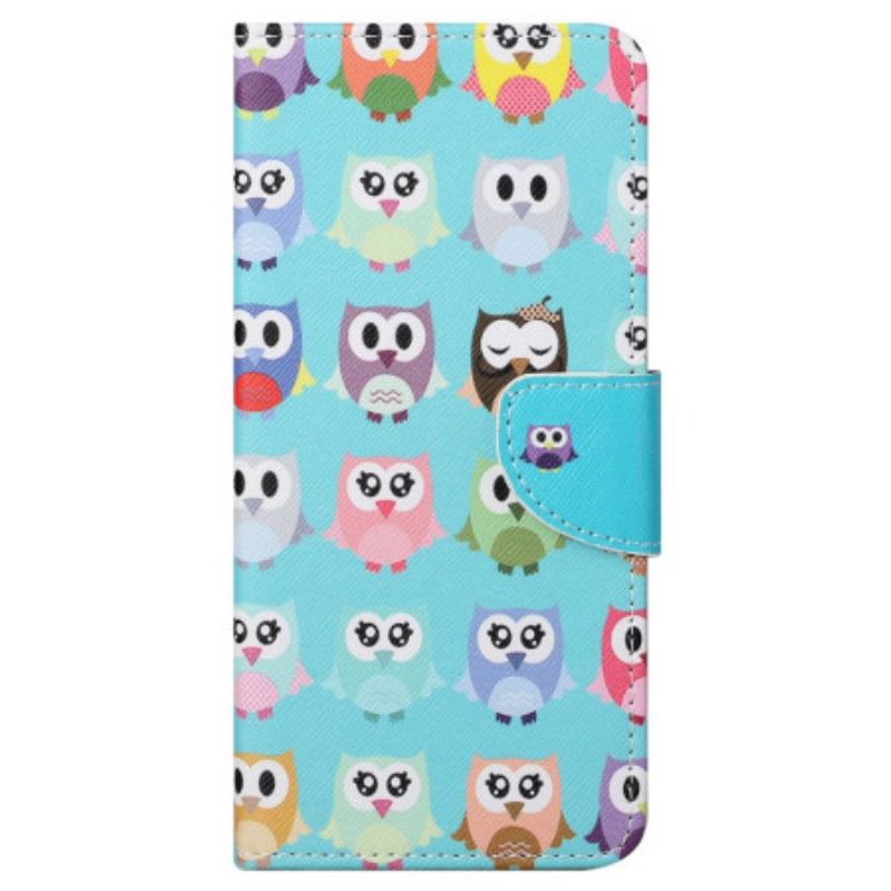 Capa Folio Para Samsung Galaxy S23 5G Corujas