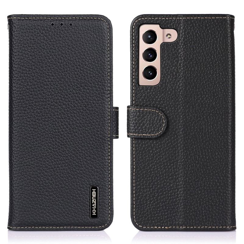 Capa Folio Para Samsung Galaxy S23 5G Khazneh Lichia Couro