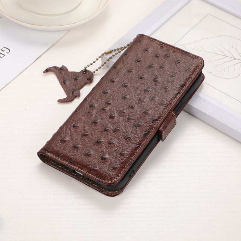 Capa Folio Para Samsung Galaxy S23 5G Rfid De Couro Texturizado Genuíno