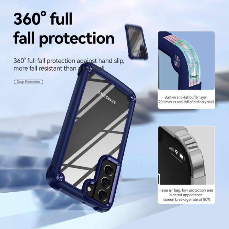 Capa Para Samsung Galaxy S23 5G Híbrido Com Liga De Alumínio