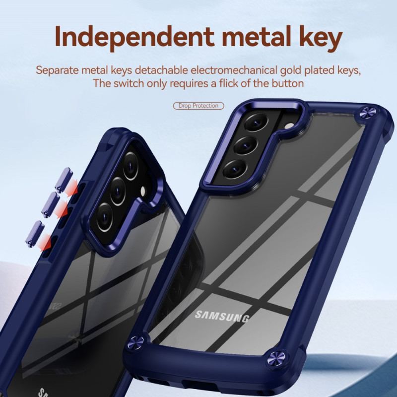 Capa Para Samsung Galaxy S23 5G Híbrido Com Liga De Alumínio