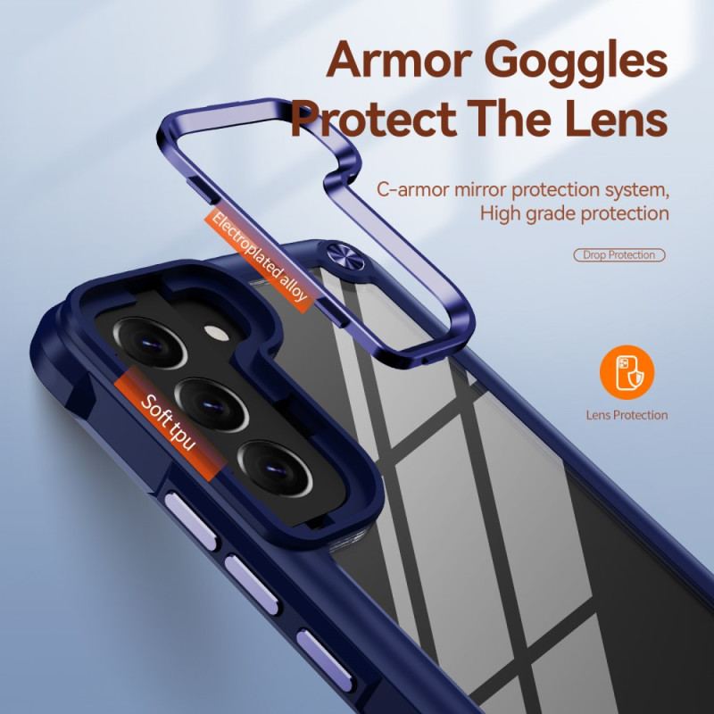 Capa Para Samsung Galaxy S23 5G Híbrido Com Liga De Alumínio
