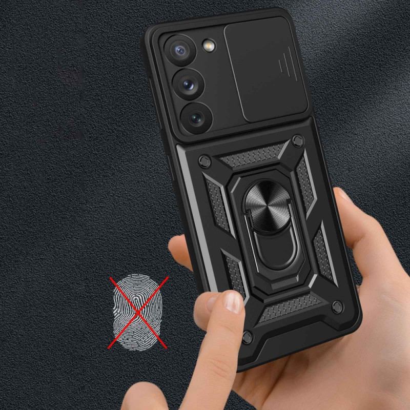 Capa Para Samsung Galaxy S23 5G Suporte E Protetores De Lente