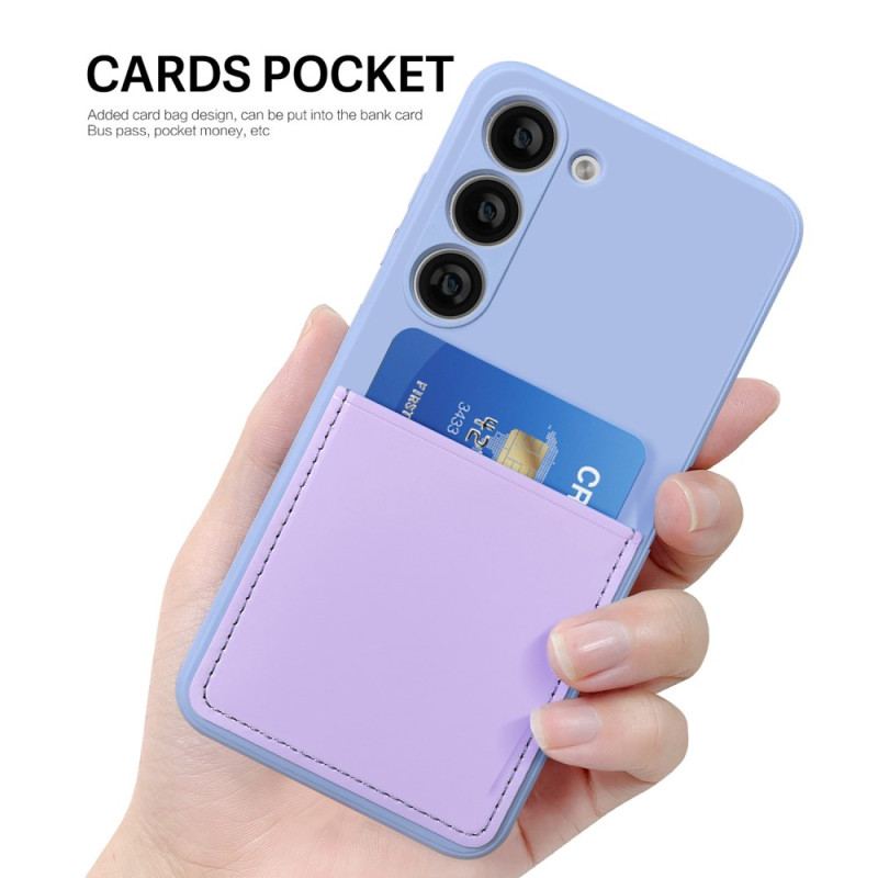 Capa Para Samsung Galaxy S23 5G Titular De Cartão De Silicone Líquido