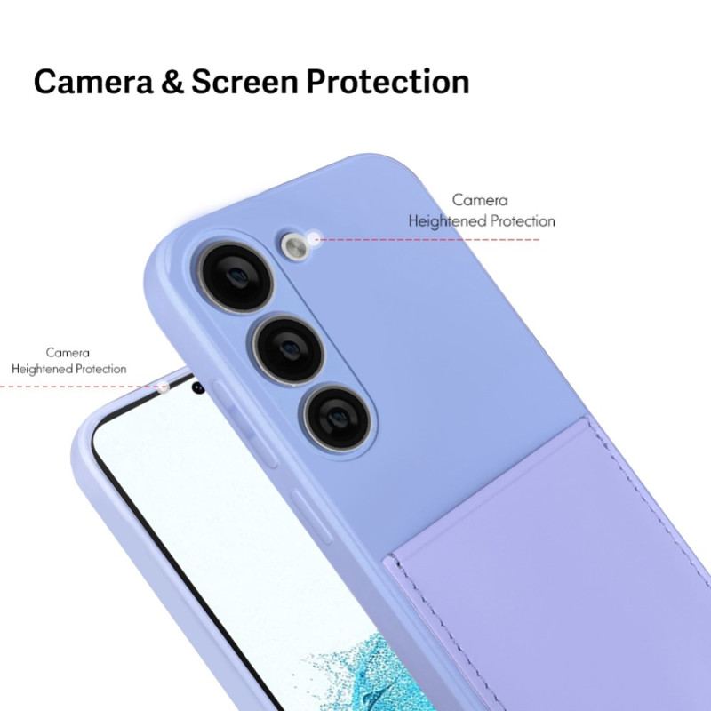 Capa Para Samsung Galaxy S23 5G Titular De Cartão De Silicone Líquido
