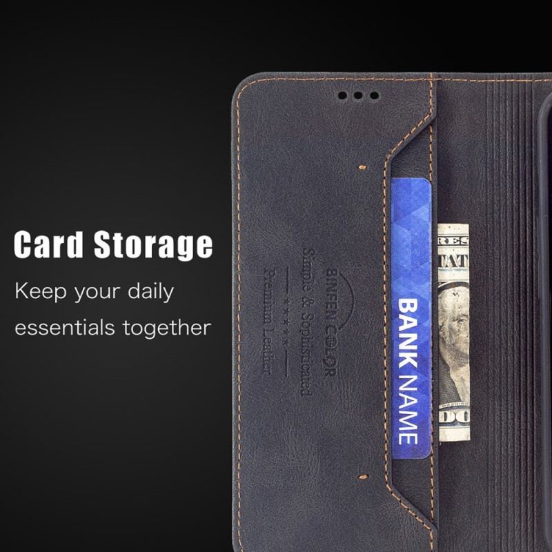 Capa De Celular Para Oppo A16 / A16s Flip Costura Rfid Binfen Color
