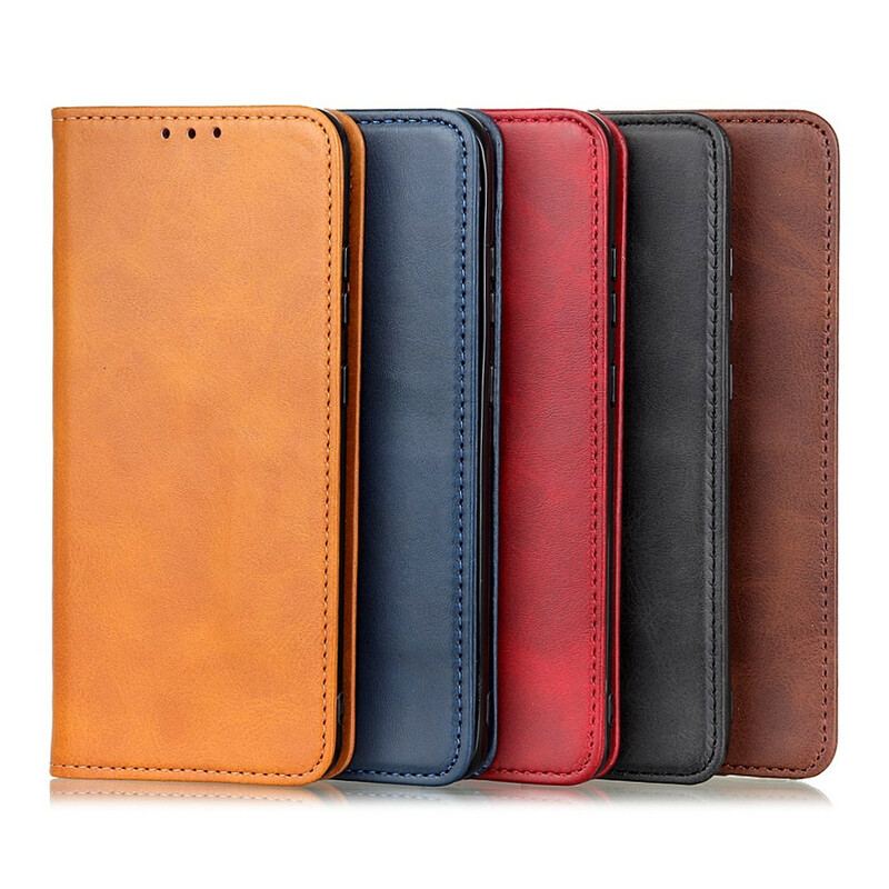 Capa De Celular Para Oppo A16 / A16s Flip Couro Rachado Sóbrio