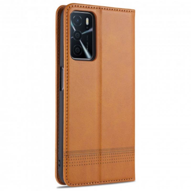 Capa De Celular Para Oppo A16 / A16s Flip Estilo De Couro Azns