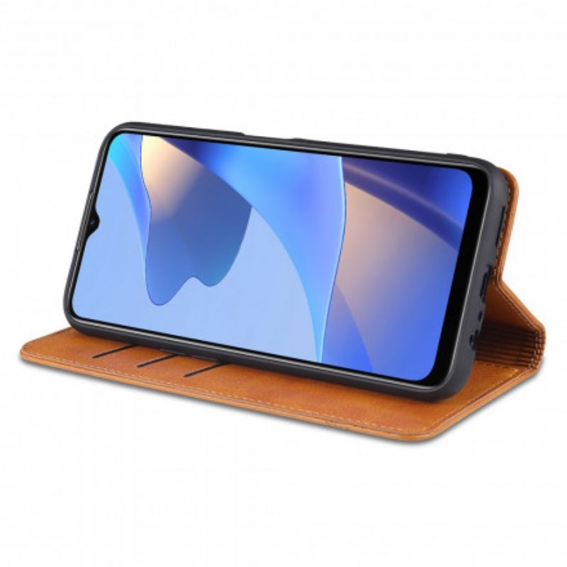 Capa De Celular Para Oppo A16 / A16s Flip Estilo De Couro Azns