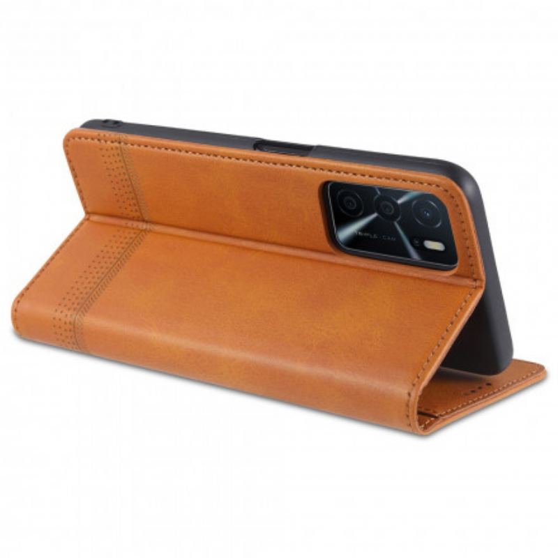 Capa De Celular Para Oppo A16 / A16s Flip Estilo De Couro Azns