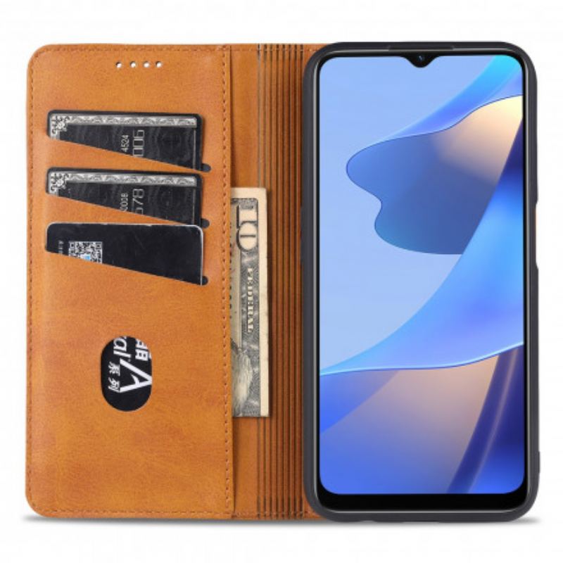 Capa De Celular Para Oppo A16 / A16s Flip Estilo De Couro Azns