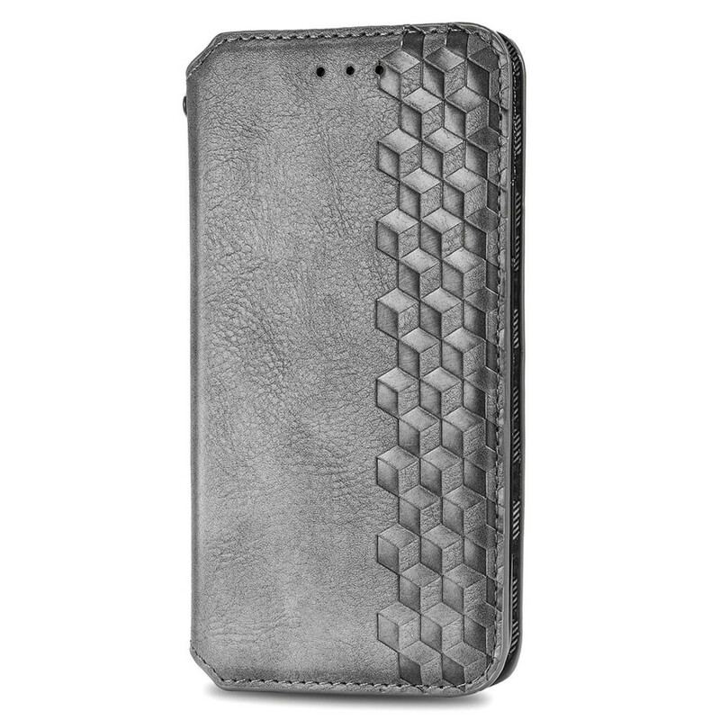Capa De Celular Para Oppo A16 / A16s Flip Textura Diamante Efeito Couro