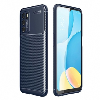Capa De Celular Para Oppo A16 / A16s Textura Flexível De Fibra De Carbono