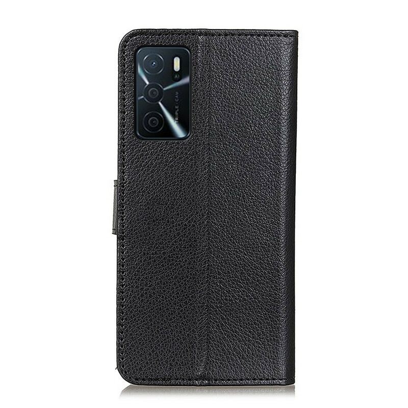 Capa De Couro Para Oppo A16 / A16s Couro Falso Tradicional