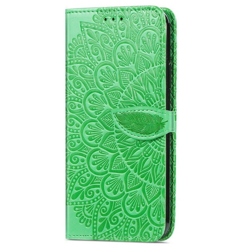 Capa De Couro Para Oppo A16 / A16s Folhas Tribais