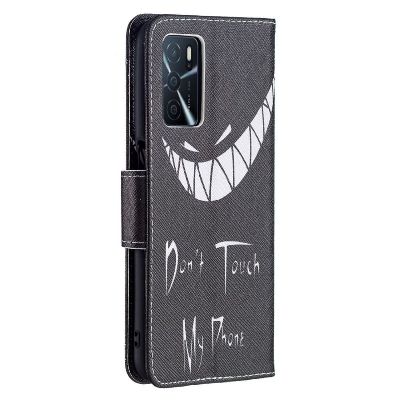 Capa De Couro Para Oppo A16 / A16s Telefone Do Diabo