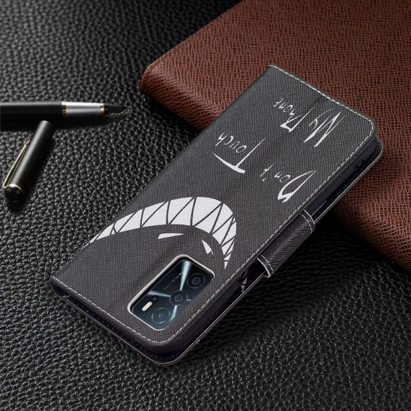 Capa De Couro Para Oppo A16 / A16s Telefone Do Diabo