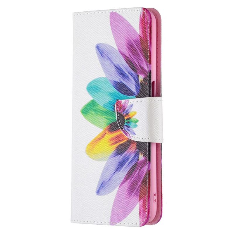 Capa Flip Para Oppo A16 / A16s Flor Aquarela