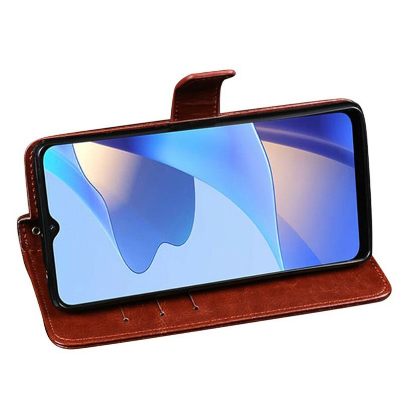 Capa Flip Para Oppo A16 / A16s Imitação De Couro Idewei