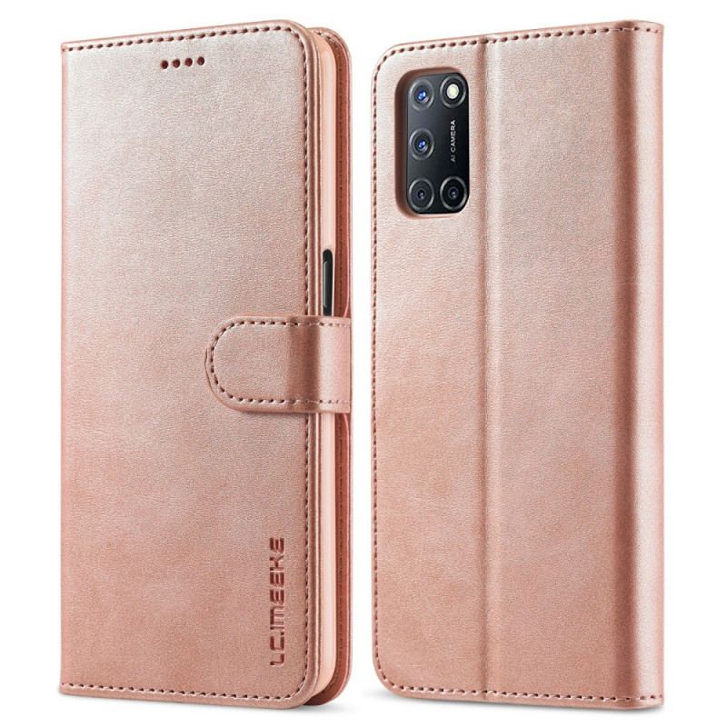 Capa Folio Para Oppo A16 / A16s Lc.imeeke Efeito Couro