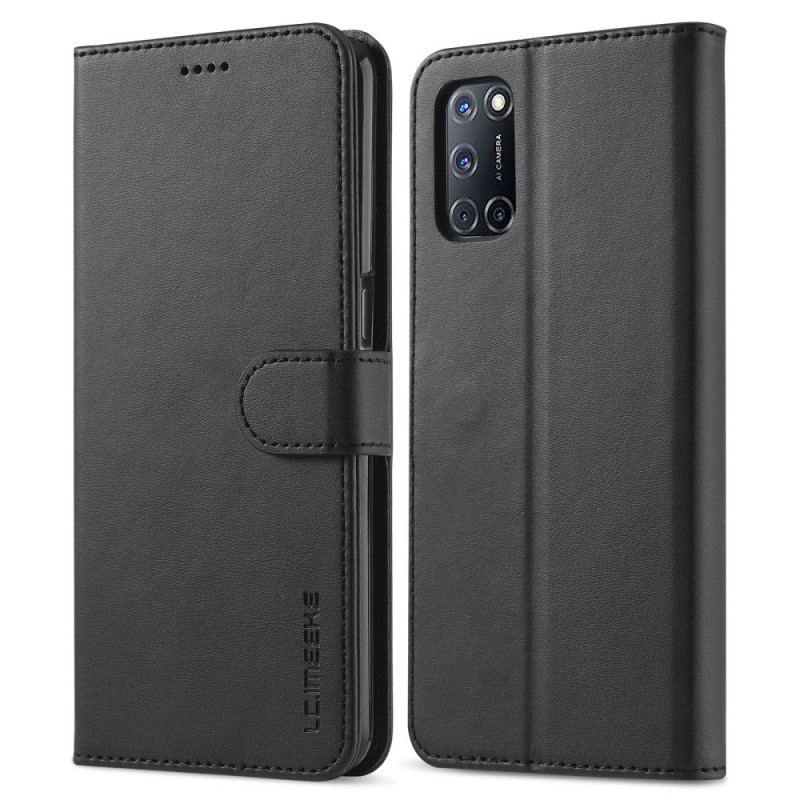 Capa Folio Para Oppo A16 / A16s Lc.imeeke Efeito Couro