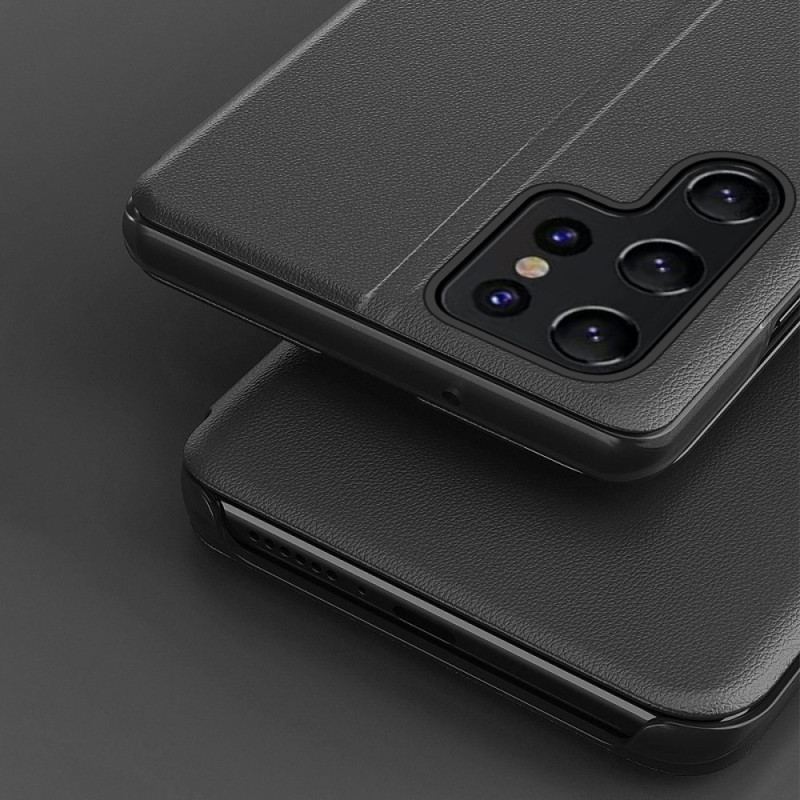Capa De Celular Para Samsung Galaxy S23 Ultra 5G Couro Sintético