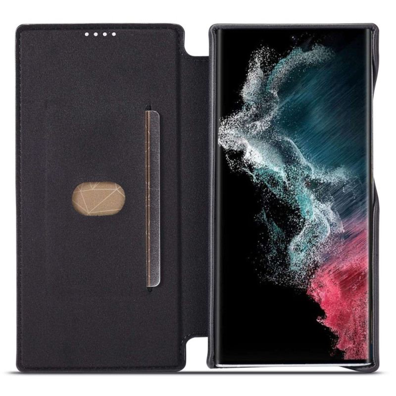 Capa De Celular Para Samsung Galaxy S23 Ultra 5G Flip Efeito Couro Lc.imeeke Efeito Couro