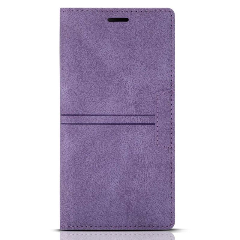 Capa De Celular Para Samsung Galaxy S23 Ultra 5G Flip Fecho Magnético Com Costura Estilo Couro