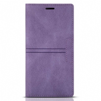 Capa De Celular Para Samsung Galaxy S23 Ultra 5G Flip Fecho Magnético Com Costura Estilo Couro