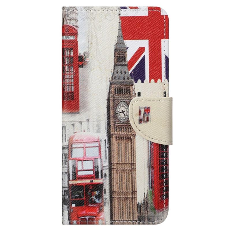 Capa De Couro Para Samsung Galaxy S23 Ultra 5G Londres