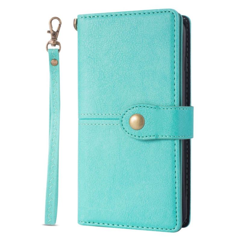 Capa De Couro Para Samsung Galaxy S23 Ultra 5G Capa Tipo Carteira Carteira Multifuncional