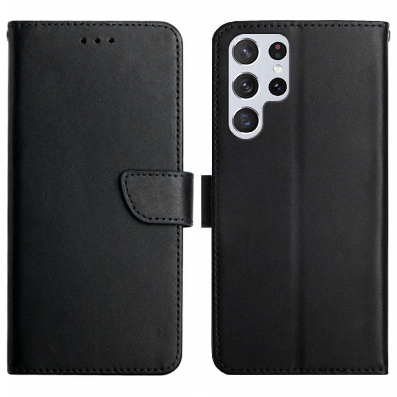 Capa Em Pele Para Samsung Galaxy S23 Ultra 5G Couro Napa Genuíno