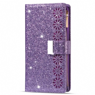 Capa Flip Para Samsung Galaxy S23 Ultra 5G Capa Tipo Carteira Carteira De Lantejoulas