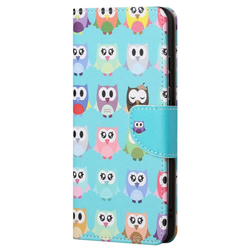 Capa Folio Para Samsung Galaxy S23 Ultra 5G Corujas