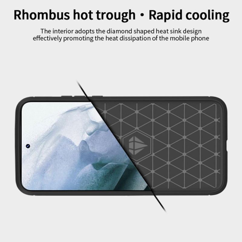 Capa Para Samsung Galaxy S23 Ultra 5G Fibra De Carbono Escovada Mofi